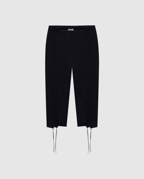 Vetements Чорні капрі з логотипом WE76SP519B