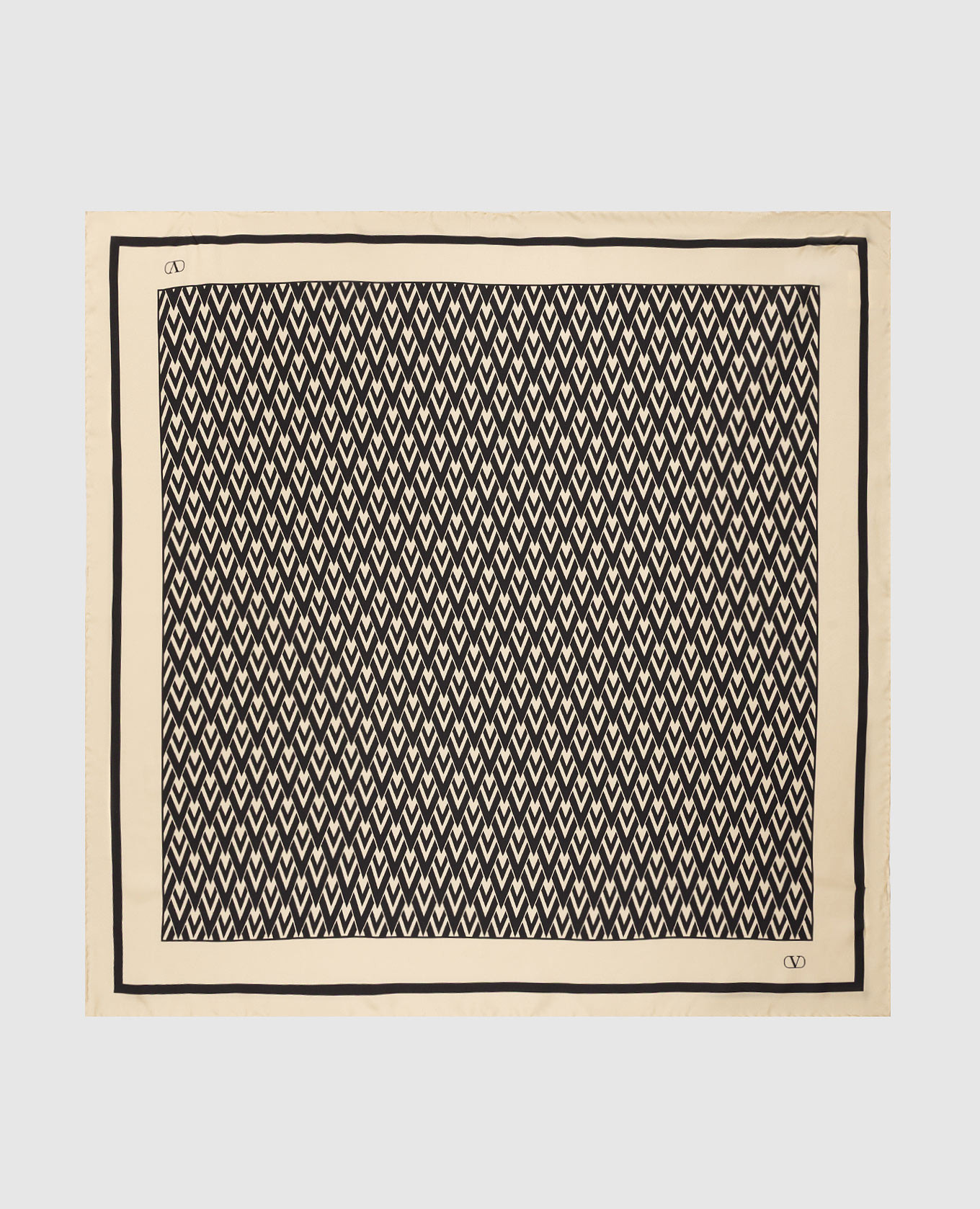 

Бежевый платок из шелка Toute La V, Платки