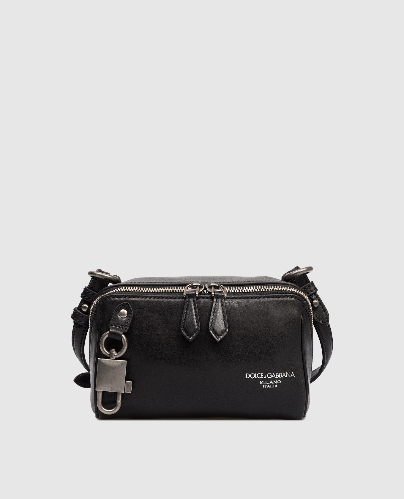 

Черная кожаная сумка Lock Tempesta, Черный, Сумки через плечо