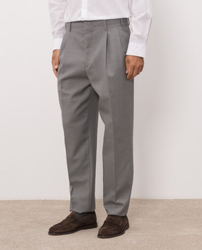 Brunello Cucinelli Сірі штани з вовни ME267S2440
