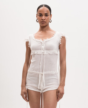 Ann Demeulemeester Білий комбінезон Eila B0013949FA736