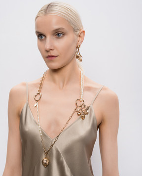 Max Mara Weekend Золотистий комплект AONDE з намиста та сережок-кліпсів WKAONDE