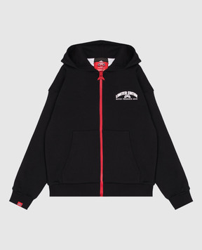 Sprayground Дитяча чорна спортивна куртка з принтом логотипа SPY1486GBLK