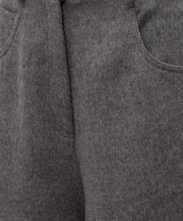 Brunello Cucinelli Сірі бермуди з вовни MP565P9347 зображення 5
