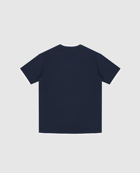 Balmain Дитяча синя футболка з ефектом накладання шарів BY8Q31Z36581214