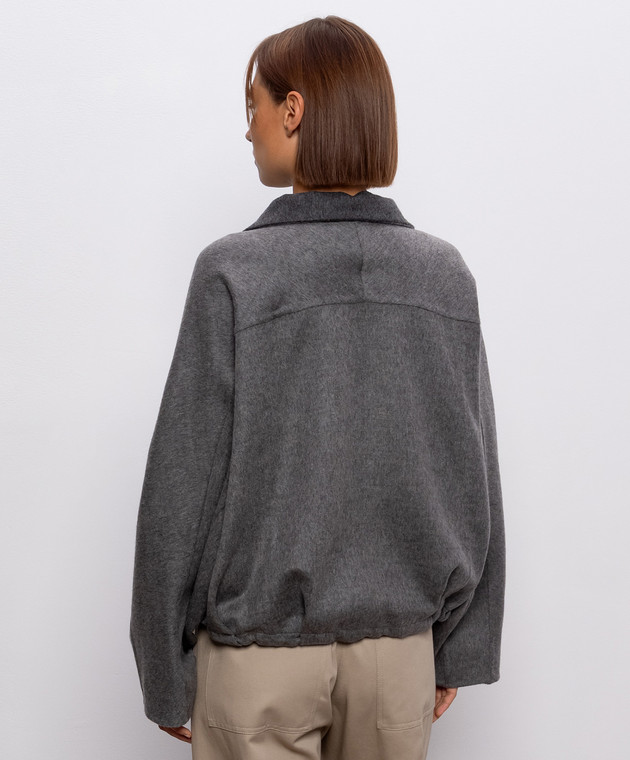 Brunello Cucinelli Серая куртка из шерсти MP565B3F06 изображение 4