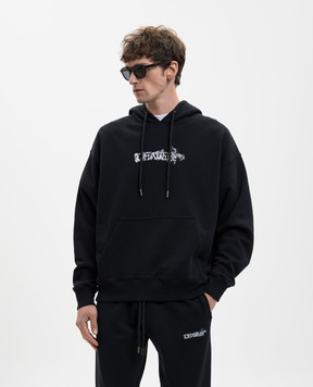 Off-White Чорне худі з емблемою Heraldic Arrow 44MBB085S26F00H