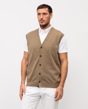 Loro Piana Коричневий жилет з кашеміру FAP6096