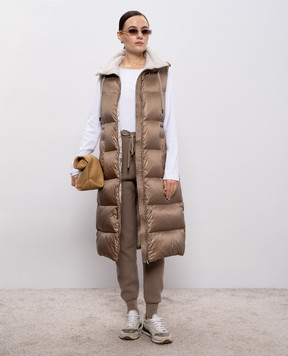 Peserico Коричневий пуховий жилет S033412200B