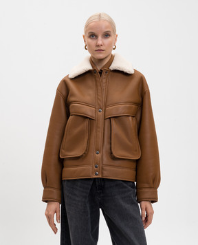 Babe Pay Pls Коричневая дубленка в стиле куртки 2528CURLY