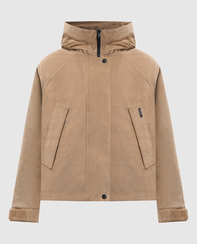 Woolrich Коричневая вельветовая пуховая куртка CFWWOU2022FRUT5010