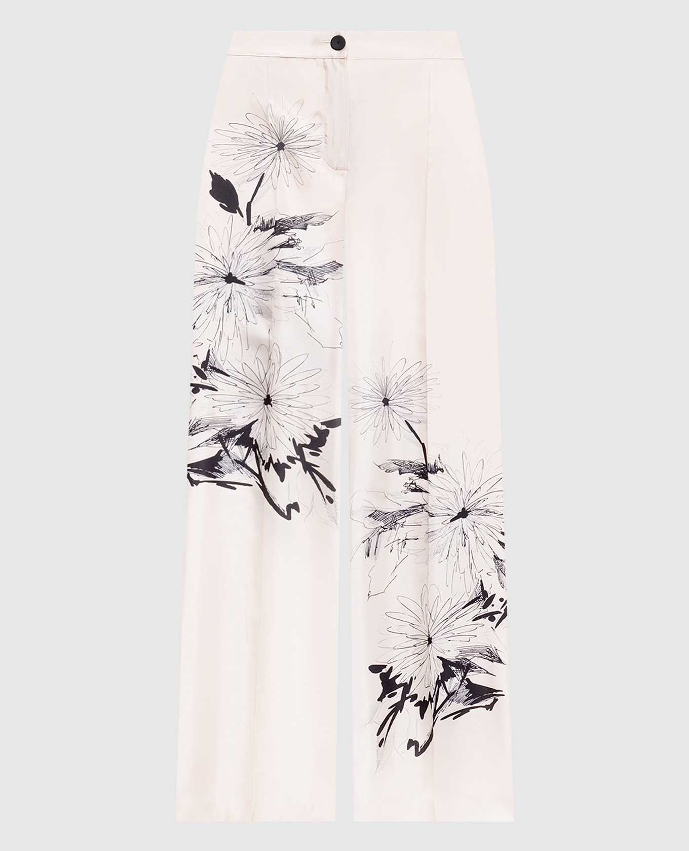 Бежевые штаны MISAKI из шелка