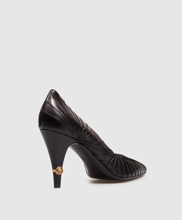 Versace Чорні шкіряні туфлі Gianni 10238371A17623 зображення 3