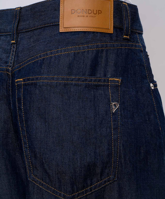 Dondup Синие джинсовые палаццо Maggie с патчем логотипа DP853DF0266DMC4 изображение 5