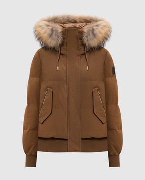 Mackage Коричневый пуховик NEFI-F с мехом енота NEFIF