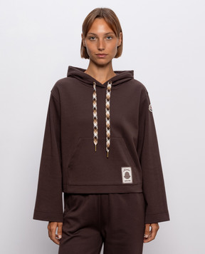 Moncler Коричневые худи с нашивкой логотипа L20938G0000189BG3