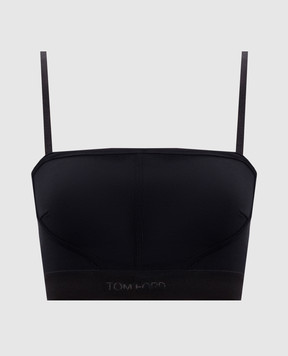 Tom Ford Черный топ с узором логотипа TSJ472JEX166