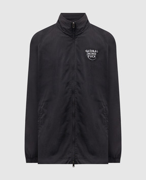 Vetements Черная куртка с контрастной вышивкой ME76GJ121B