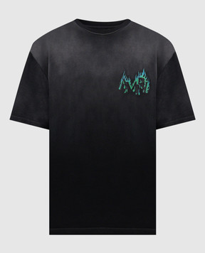 AMIRI Чорна футболка Flames AMTOJR1115