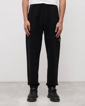 Stone Island Чорні джогери з логотипом K2S156200012S0A20