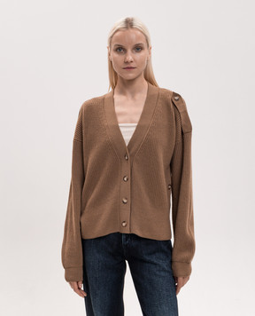Dondup Коричневый кардиган из шерсти DT455M00988D002