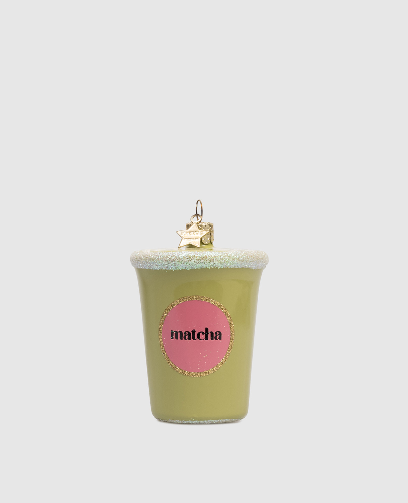 

Елочная игрушка Matcha tea latte, Зеленый, Елочные украшения