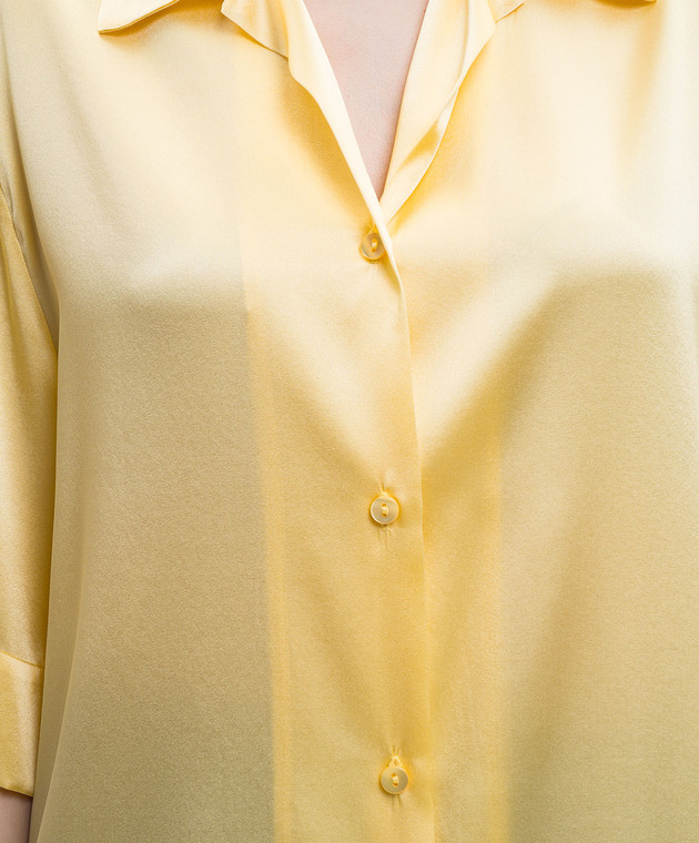 Solotre Жовта блуза із шовку M1AB0093 зображення 5