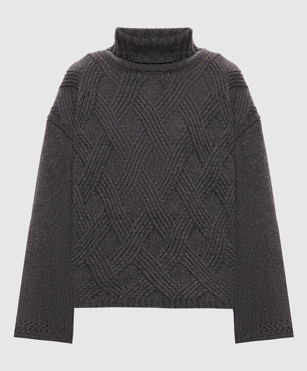 Twinset Серый свитер в узор 262TT3353