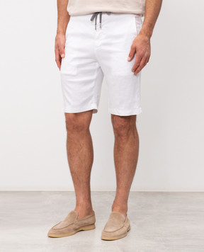 Marco Pescarolo Білі шорти з льоном CENITO5302