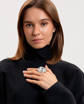 Swarovski Серебристое кольцо Una Angelic 5760118