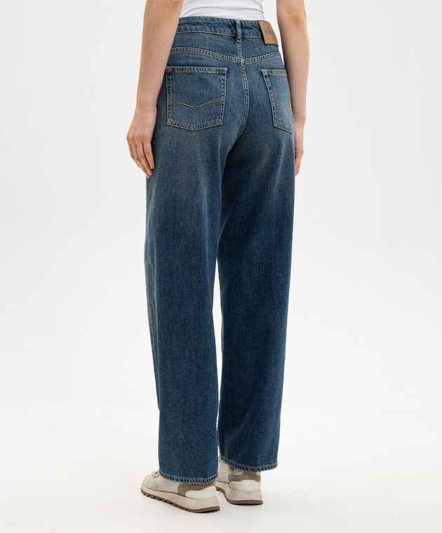 Peserico Сині джинси з ефектом потертості A04133L86Q04946 зображення 4