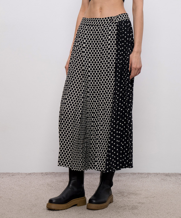 Max & Co Черная юбка на запах в горох MCORICAMO изображение 3