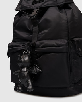 Juun.j Чорний брелок у вигляді дракона з вишивкою логотипа JC618ZP025