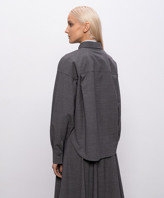 Brunello Cucinelli Сіра сорочка з вовною MPW07NB206 зображення 4