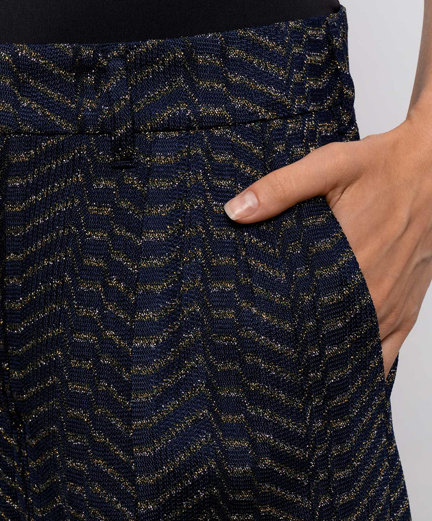 Missoni Синие брюки с люрексом DS26WI08BR015R изображение 5