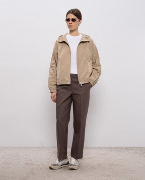 Peserico Бежева куртка з ланцюжком моніль A2512506953