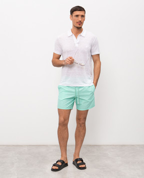 Vilebrequin Зеленые шорты для плавания с нашивкой MOOC4A00