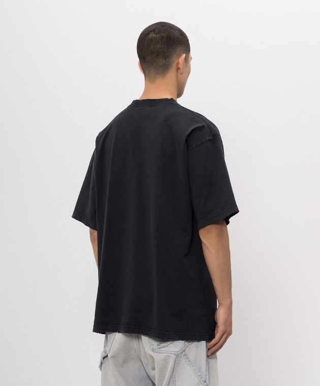 Balenciaga Чорна футболка The Address 764235TUVO6 зображення 4