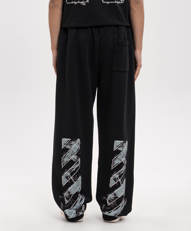 Off-White Чорні спортивні штани з принтом 44MCH05AS26F007 зображення 4