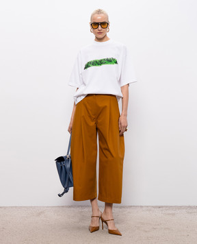 Balenciaga Коричневі кюлоти з патчем логотипа 872548TUP22