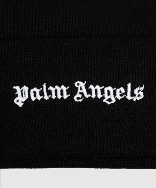 Palm Angels Чорна шапка з вишивкою логотипа PAMLC003KN001 зображення 4