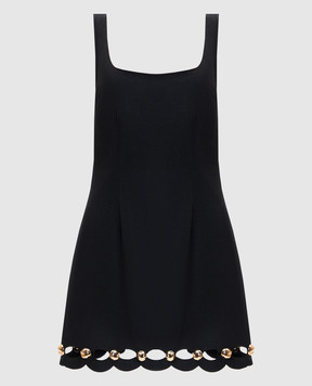Simkhai Чорна сукня міні Lindley з льоном 1261195SW