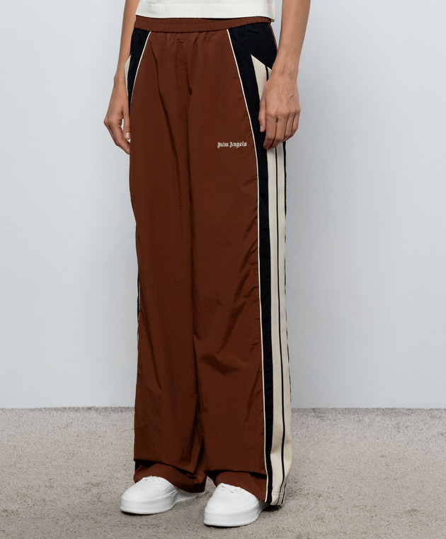 Palm Angels Коричневые спортивные штаны PAMCA002FB001w изображение 3