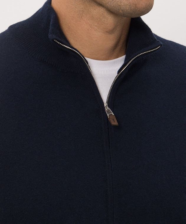 Cashmere&Whiskey Синій кардиган з кашеміру MU867A1312525R зображення 5