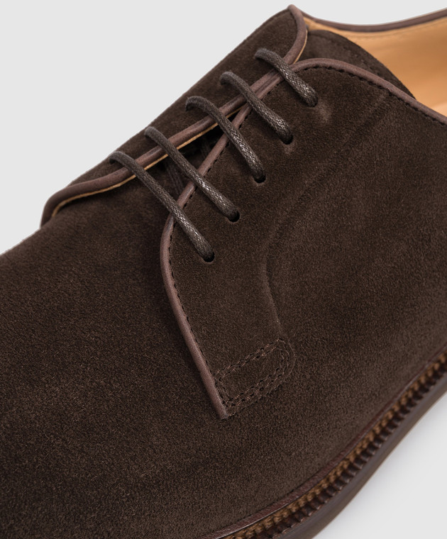 Brunello Cucinelli Коричневі замшеві дербі MZUPEAX810 зображення 5
