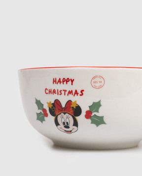 Disney Біла керамічна миска Mickey Mouse Happy Christmas DN25332