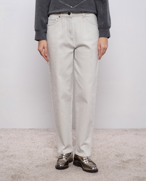 Peserico Сірі джинси з патчем логотипа PM4821LZR04951