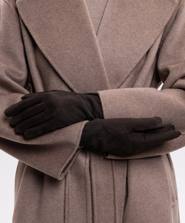 Sermoneta Gloves Замшевые перчатки на меху кролика 307ASUEDE изображение 2