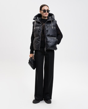 Jil Sander Черный стеганый пуховой жилет J40AF0175J70007