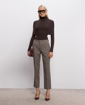 Twinset Коричневый комплект из топа и накидки 262LI3EDD